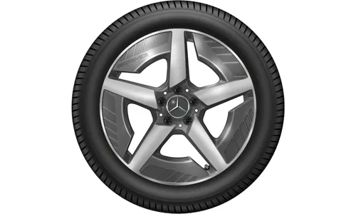 Колесный диск AMG 9J×19 ET60,8 для Mercedes-Benz GLB 244, задняя ось, серый Tantal, с алмазной проточкой, 5 спиц — фото 2