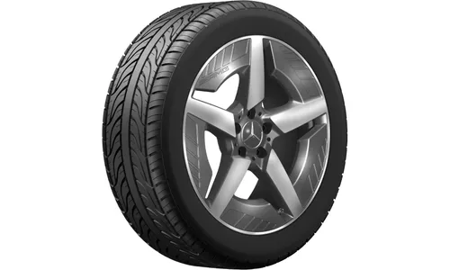 Колесный диск AMG 9J×19 ET60,8 для Mercedes-Benz GLB 244, задняя ось, серый Tantal, с алмазной проточкой, 5 спиц — фото 3