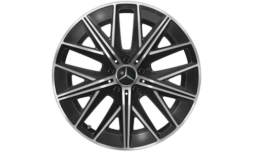 Колесный диск AMG 9J×20 ET60,8 для Mercedes-Benz GLB 244, задняя ось, черный, с алмазной проточкой, многоспицевый — фото 1