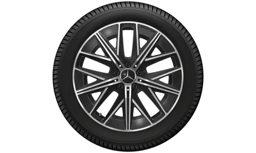 Колесный диск AMG 9J×20 ET60,8 для Mercedes-Benz GLB 244, задняя ось, черный, с алмазной проточкой, многоспицевый — фото 2