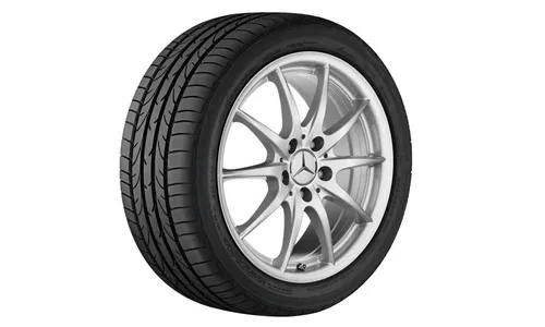 Колесный диск 7,5×17 ET52,5 для Mercedes-Benz A-Class 176 / B-Class 246 / CLA 117, передняя и задняя оси, титаново-серебристый — фото 2