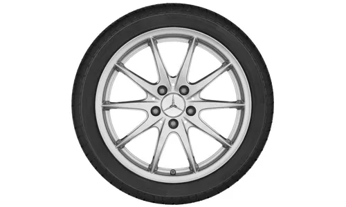 Колесный диск 7,5×17 ET52,5 для Mercedes-Benz A-Class 176 / B-Class 246 / CLA 117, передняя и задняя оси, титаново-серебристый — фото 3