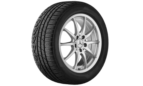 Колесный диск 7,5×17 ET52,5 для Mercedes-Benz A-Class 176 / B-Class 246 / CLA 117, передняя и задняя оси, титаново-серебристый — фото 4