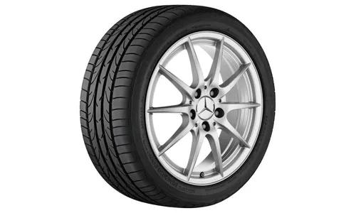 Колесный диск 6,5×17 ET49 для Mercedes-Benz A-Class 176 / B-Class 242 / CLA 117, передняя и задняя оси, титаново-серебристый — фото 1
