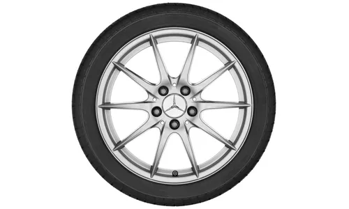 Колесный диск 6,5×17 ET49 для Mercedes-Benz A-Class 176 / B-Class 242 / CLA 117, передняя и задняя оси, титаново-серебристый — фото 2