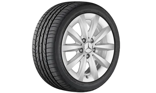 Колесный диск 6,5J×16 ET49 для Mercedes-Benz W176/W246/C117, передняя и задняя оси, титаново-серебристый — фото 1
