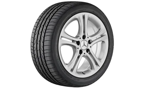 Колесный диск 7,5J×17 ET52,5 для Mercedes-Benz W176/W246/C117, передняя и задняя оси, титаново-серебристый — фото 1