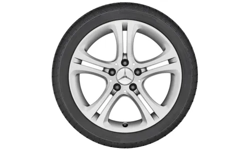 Колесный диск 7,5J×17 ET52,5 для Mercedes-Benz W176/W246/C117, передняя и задняя оси, титаново-серебристый — фото 2