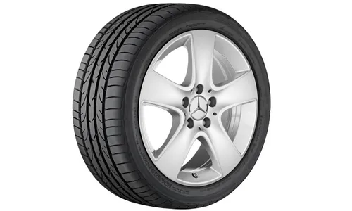Колесный диск 7,5J×17 ET52,5 для Mercedes-Benz W176/W246/C117, передняя и задняя оси, титаново-серебристый — фото 1