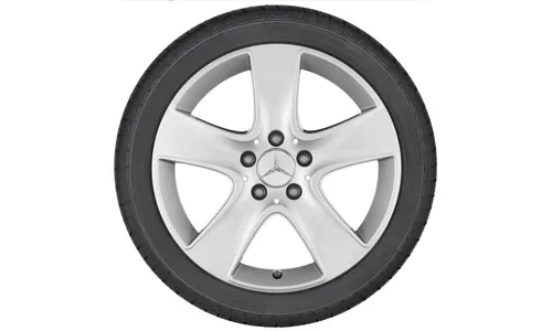 Колесный диск 7,5J×17 ET52,5 для Mercedes-Benz W176/W246/C117, передняя и задняя оси, титаново-серебристый — фото 2