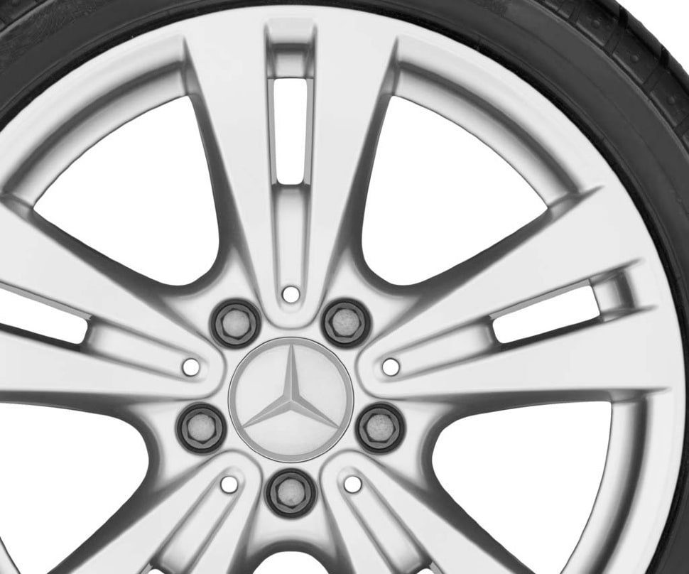 Колесный диск 7,5J×17 ET52,5 для Mercedes-Benz W176/W246/C117, передняя и задняя оси, ванадиево-серебристый, 5 двойных спиц — фото 3