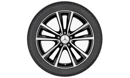 Колесный диск 7,5J×18 ET52 для Mercedes-Benz W176/W246/C117, передняя и задняя оси, чёрный — фото 2