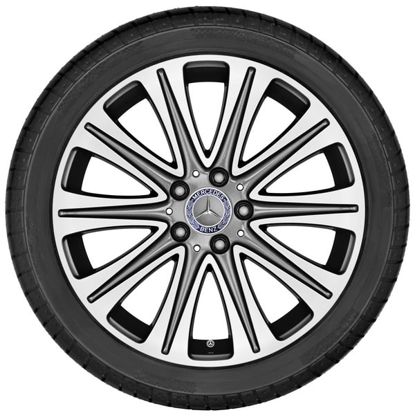 Колесный диск 7,5J×18 ET52 для Mercedes-Benz A-Class 176 / B-Class 246 / CLA 117, передняя и задняя оси, серый металлик Tremolite, с алмазной проточкой, 10 спиц — фото 3
