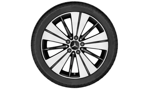 Колесный диск 7,5J×18 ET52 для Mercedes-Benz A-Class 176 / B-Class 246 / CLA 117, передняя и задняя оси, черный, с алмазной проточкой — фото 3