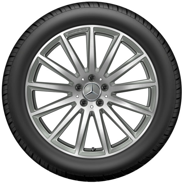 Колесный диск AMG 8J×20 ET48 для Mercedes-Benz GLA 247 / GLB 247, передняя и задняя оси, титаново-серый, с алмазной проточкой, многоспицевый — фото 3