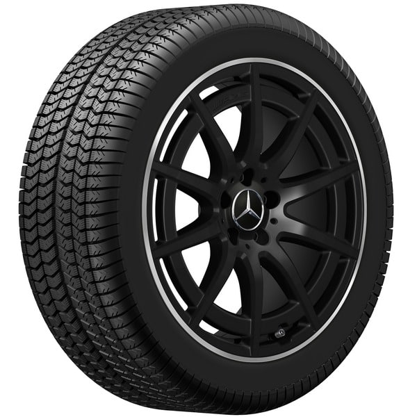 Колесный диск AMG 8J×19 ET49 для Mercedes-Benz GLA 247 / GLB 247, передняя и задняя оси, черный, матовый, 10 спиц — фото 3