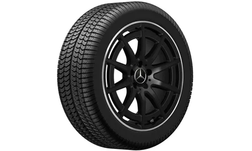 Колесный диск AMG 8J×19 ET49 для Mercedes-Benz GLA 247 / GLB 247, передняя и задняя оси, черный, матовый, 10 спиц — фото 3