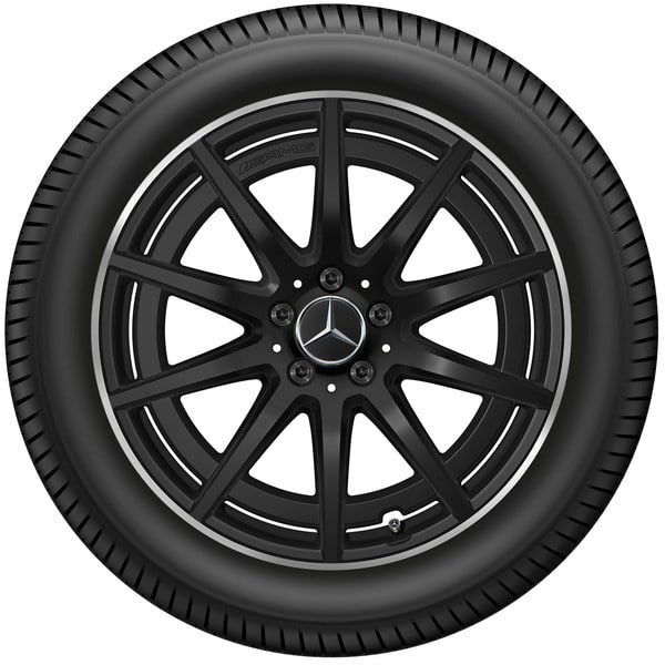 Колесный диск AMG 8J×19 ET49 для Mercedes-Benz GLA 247 / GLB 247, передняя и задняя оси, черный, матовый, 10 спиц — фото 4