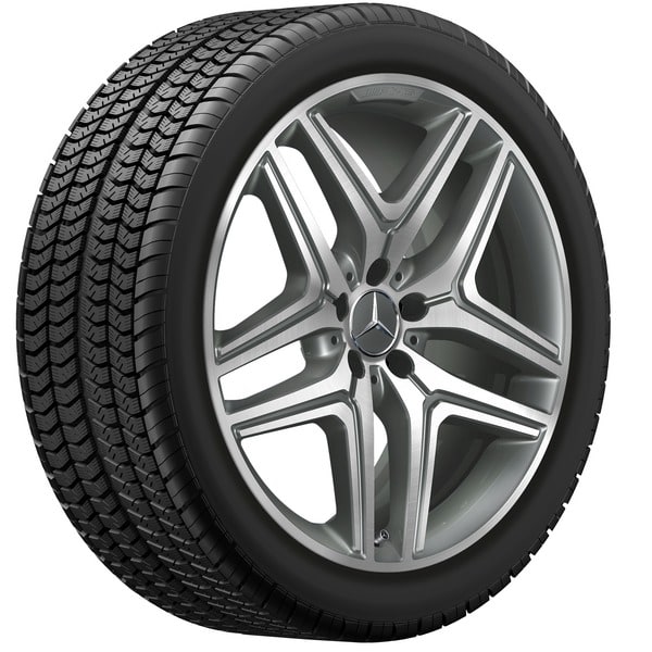 Колесный диск AMG 8,5J×20 ET51,5 для Mercedes-Benz GLA 247 / GLB 247, передняя и задняя оси, титаново-серый, 5 двойных спиц — фото 3