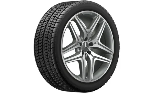 Колесный диск AMG 8,5J×20 ET51,5 для Mercedes-Benz GLA 247 / GLB 247, передняя и задняя оси, титаново-серый, 5 двойных спиц — фото 3