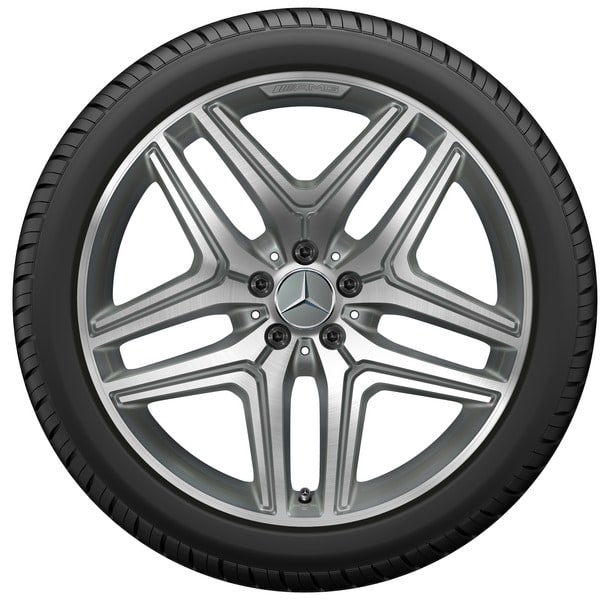Колесный диск AMG 8,5J×20 ET51,5 для Mercedes-Benz GLA 247 / GLB 247, передняя и задняя оси, титаново-серый, 5 двойных спиц — фото 4