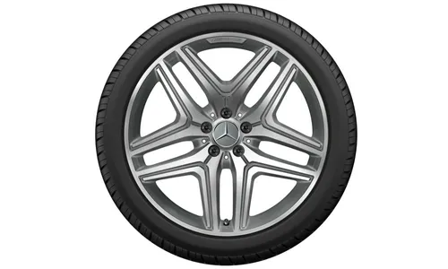 Колесный диск AMG 8,5J×20 ET51,5 для Mercedes-Benz GLA 247 / GLB 247, передняя и задняя оси, титаново-серый, 5 двойных спиц — фото 4
