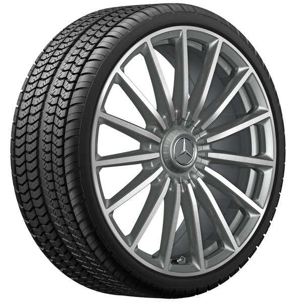Колесный диск AMG 8,5J×21 ET51 для Mercedes-Benz GLA 247 / GLB 247, передняя и задняя оси, титаново-серый, с алмазной проточкой, многоспицевый — фото 3
