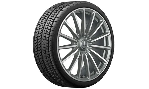 Колесный диск AMG 8,5J×21 ET51 для Mercedes-Benz GLA 247 / GLB 247, передняя и задняя оси, титаново-серый, с алмазной проточкой, многоспицевый — фото 3