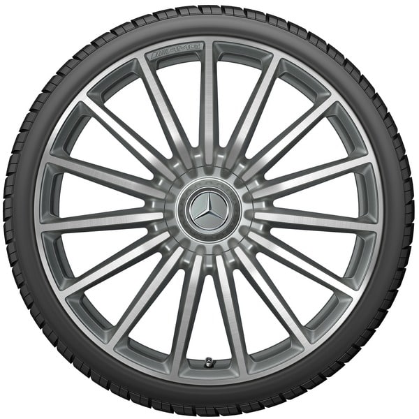 Колесный диск AMG 8,5J×21 ET51 для Mercedes-Benz GLA 247 / GLB 247, передняя и задняя оси, титаново-серый, с алмазной проточкой, многоспицевый — фото 4