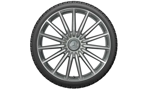Колесный диск AMG 8,5J×21 ET51 для Mercedes-Benz GLA 247 / GLB 247, передняя и задняя оси, титаново-серый, с алмазной проточкой, многоспицевый — фото 4
