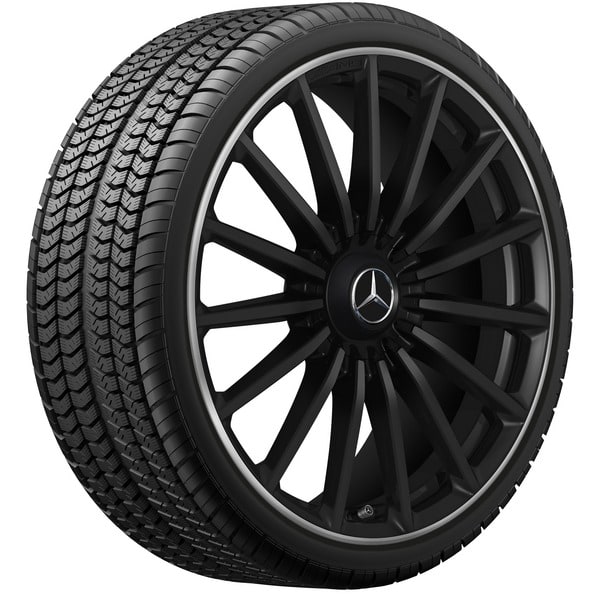 Колесный диск AMG 8,5J×21 ET51 для Mercedes-Benz GLA 247 / GLB 247, передняя и задняя оси, черный, матовый — фото 3