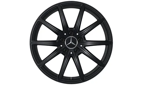 Колесный диск AMG 6,5J×18 ET44 для Mercedes-Benz GLA 247 / GLB 247, передняя и задняя оси, черный, матовый, 5 двойных спиц — фото 1