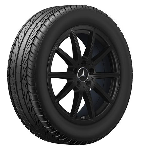 Колесный диск AMG 6,5J×18 ET44 для Mercedes-Benz GLA 247 / GLB 247, передняя и задняя оси, черный, матовый, 5 двойных спиц — фото 2