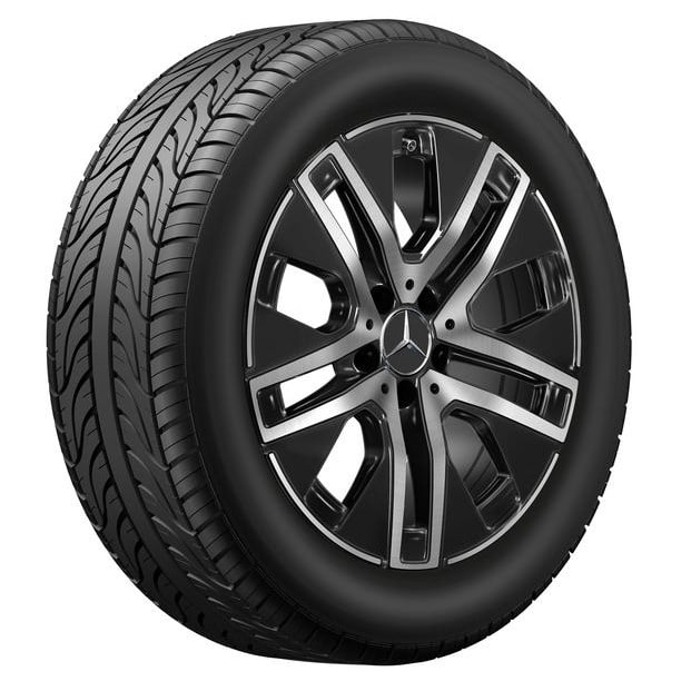 Колесный диск 7,5J×18 ET53 для Mercedes-Benz GLA 247 / GLB 247, передняя и задняя оси, черный, с алмазной проточкой — фото 2