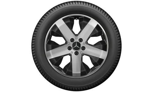 Колесный диск 7,5J×18 ET53 для Mercedes-Benz GLA 247 / GLB 247, передняя и задняя оси, черный, с алмазной проточкой, 5 спиц — фото 2