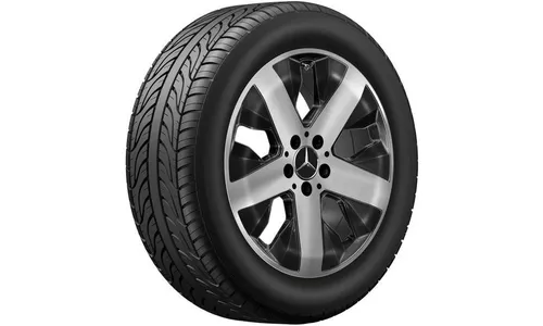 Колесный диск 7,5J×18 ET53 для Mercedes-Benz GLA 247 / GLB 247, передняя и задняя оси, черный, с алмазной проточкой, 5 спиц — фото 3