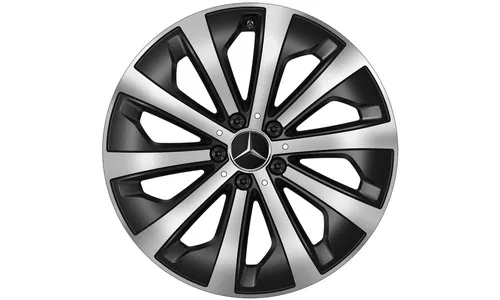 Колесный диск 7,5J×19 ET53 для Mercedes-Benz GLA 247 / GLB 247, передняя и задняя оси, черный, матовый, с алмазной проточкой, 10 спиц — фото 1
