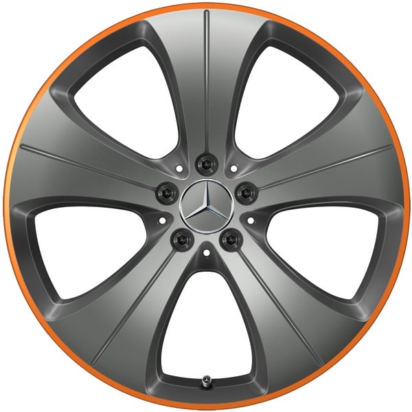 Колесный диск 8J×20 ET48 для Mercedes-Benz GLA 247 / GLB 247, передняя и задняя оси, серый металлик Tremolite, 5 спиц — фото 1
