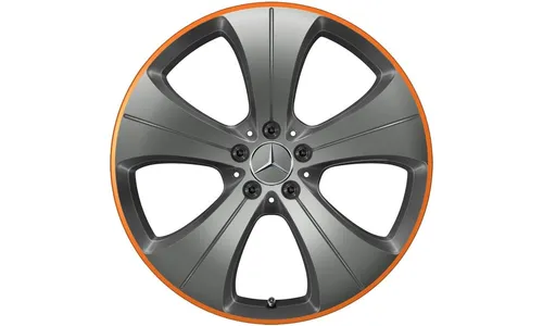 Колесный диск 8J×20 ET48 для Mercedes-Benz GLA 247 / GLB 247, передняя и задняя оси, серый металлик Tremolite, 5 спиц — фото 1