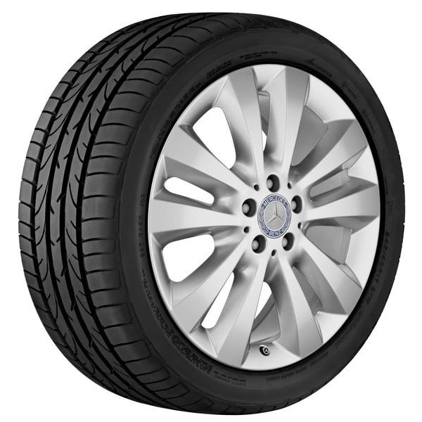 Колесный диск 8J×19 ET67 для Mercedes-Benz R-Class 251, передняя и задняя оси, серебристый Vanadium Silver, 5 двойных спиц — фото 1