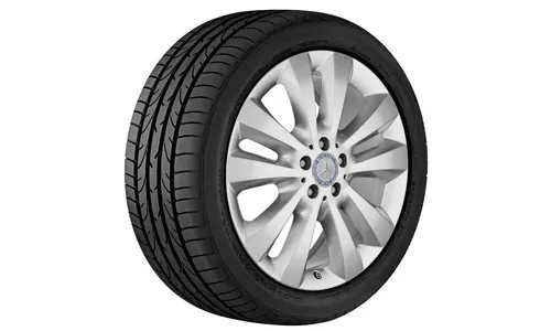 Колесный диск 8J×19 ET67 для Mercedes-Benz R-Class 251, передняя и задняя оси, серебристый Vanadium Silver, 5 двойных спиц — фото 1