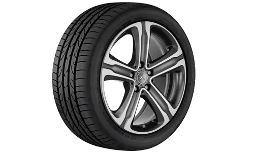 Колесный диск 8J×18 ET38 для Mercedes-Benz GLC 253, передняя и задняя оси, серый металлик Tremolite, 5 спиц — фото 1