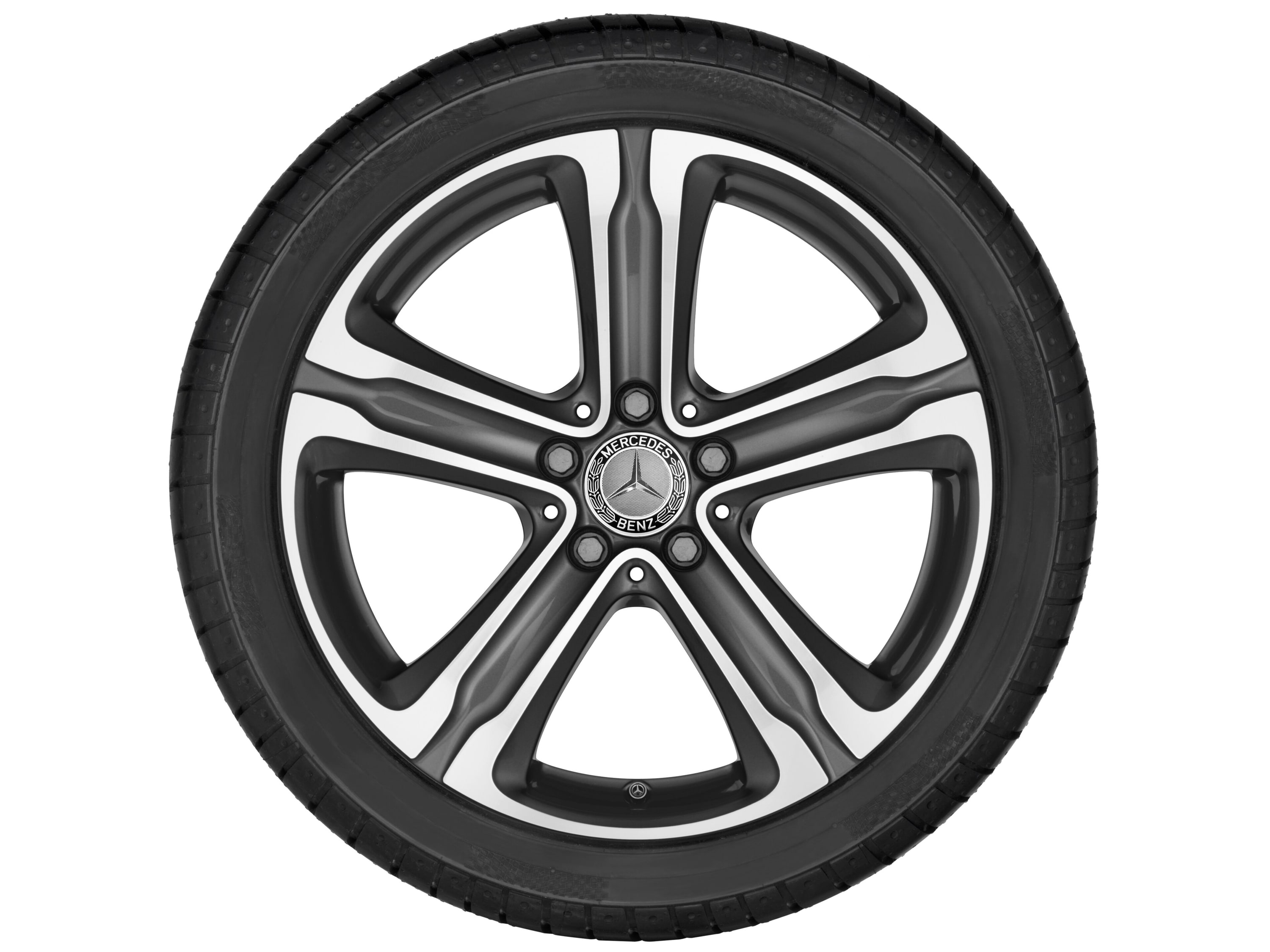 Колесный диск 8J×18 ET38 для Mercedes-Benz GLC 253, передняя и задняя оси, серый металлик Tremolite, 5 спиц — фото 2