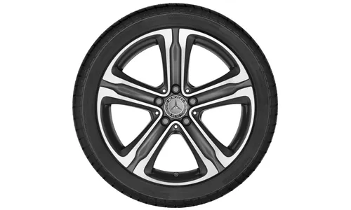 Колесный диск 8J×18 ET38 для Mercedes-Benz GLC 253, передняя и задняя оси, серый металлик Tremolite, 5 спиц — фото 2