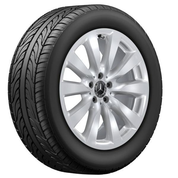 Колесный диск 8J×19 ET38 для Mercedes-Benz GLC 253, передняя и задняя оси, серебристый Vanadium Silver, 10 спиц — фото 2