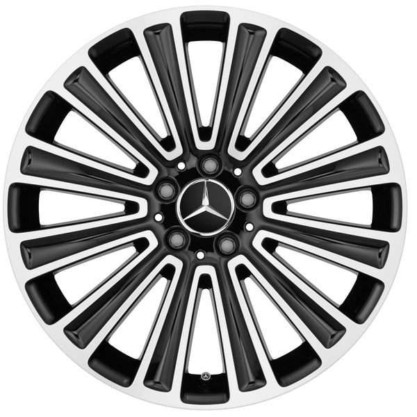 Колесный диск 8J×19 ET38 для Mercedes-Benz GLC 253, передняя и задняя оси, черный, с алмазной проточкой, 12 спиц — фото 1