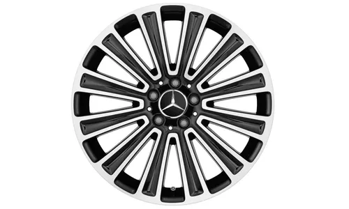 Колесный диск 8J×19 ET38 для Mercedes-Benz GLC 253, передняя и задняя оси, черный, с алмазной проточкой, 12 спиц — фото 1