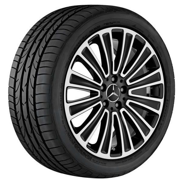 Колесный диск 8J×19 ET38 для Mercedes-Benz GLC 253, передняя и задняя оси, черный, с алмазной проточкой, 12 спиц — фото 2