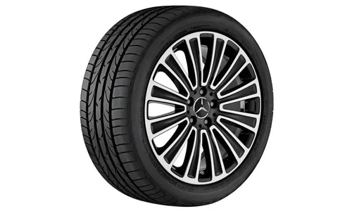 Колесный диск 8J×19 ET38 для Mercedes-Benz GLC 253, передняя и задняя оси, черный, с алмазной проточкой, 12 спиц — фото 2