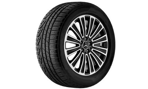 Колесный диск 8J×19 ET38 для Mercedes-Benz GLC 253, передняя и задняя оси, черный, с алмазной проточкой, 12 спиц — фото 3